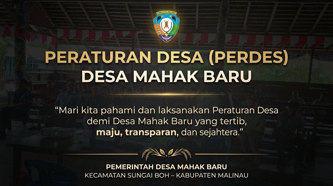 PERATURAN DESA MAHAK BARU NOMOR 3 TAHUN 2024 